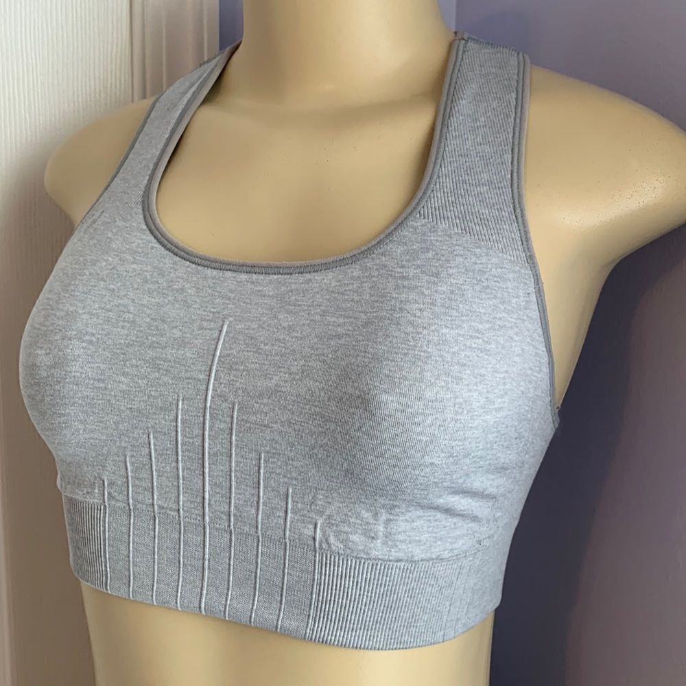 Champion Seamless Racerback Sports Bra XS Gray